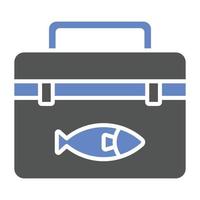 estilo de icono de enfriador de pescado vector