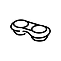 contact lens in container icon vector outline illustration