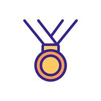 ribbon medal icon vector outline illustration