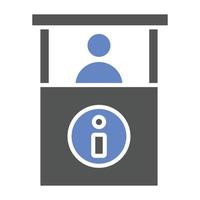 Information Kiosk Icon Style vector