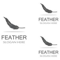 Feather pen Logo template vector