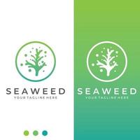 Seaweed logo with template illustration vector design.