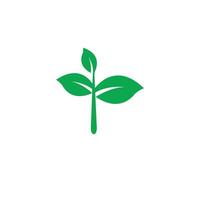 elemento de la naturaleza del logotipo de la ecología de la hoja verde vector