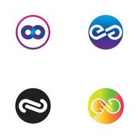 Colorful infinity loop logo vector design.