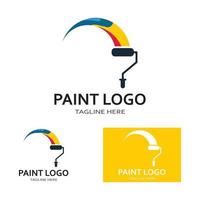 paint brush logo and symbol vector image