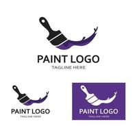 paint brush logo and symbol vector image