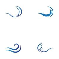 Water wave logo and Sea wave logo or beach water waves, with vector design concept.