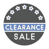 Clearance Sale Icon Style vector