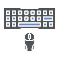 estilo de icono de teclado y mouse para juegos vector