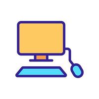 Modern computer icon vector. Isolated contour symbol illustration vector