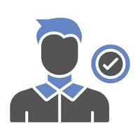 Candidate Male Icon Style vector