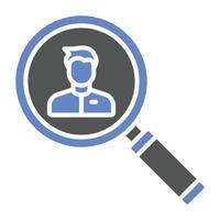 Employee Search Icon Style vector