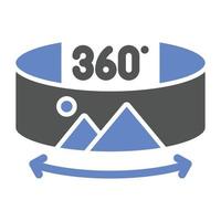 360 Degree Photo Icon Style vector