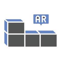 estilo de icono de bloques de construcción ar vector