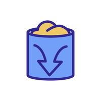 compost in a barrel icon vector outline illustration