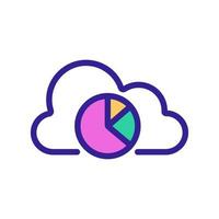 cloud storage icon vector. Isolated contour symbol illustration vector