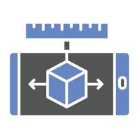 Ar Measuring Icon Style vector