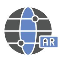 Ar World Icon Style vector