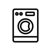 Washing machine icon vector. Isolated contour symbol illustration vector