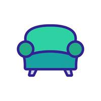 Home sofa icon vector. Isolated contour symbol illustration vector