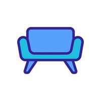 Temporary sofa icon vector. Isolated contour symbol illustration vector