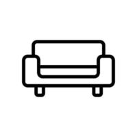 Temporary sofa icon vector. Isolated contour symbol illustration vector