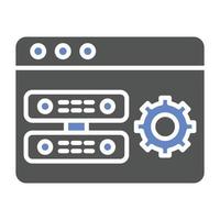 Server Side Engineering Icon Style vector