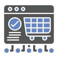 Ecommerce Platform Development Icon Style vector