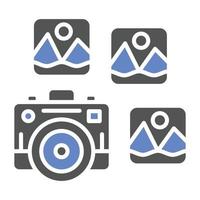 estilo de icono de fotografía vector