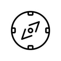 vector de icono de brújula. ilustración de símbolo de contorno aislado