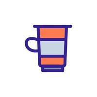 cup of coffee icon vector. Isolated contour symbol illustration vector