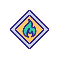 flammable material icon vector. Isolated contour symbol illustration vector