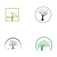 Living tree logo design, using a vector illustration template concept.