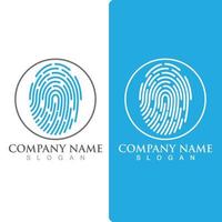 Fingerprint logo and symbol vector element