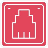 Telephone Socket Icon Style vector