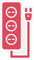 Extension Cord Icon Style vector