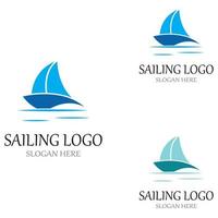 Sailing boat logo Template vector