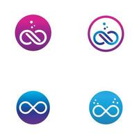 Colorful infinity loop logo vector design.