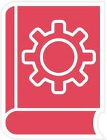Book Settings Icon Style vector