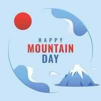 Happy Mountain Day Design Background For Greeting Moment vector