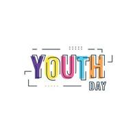 fondo de diseño del día de la juventud para el momento internacional vector