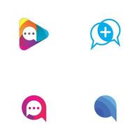 Bubble Chat Social Template and Symbol vector