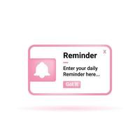 Reminder Notification Design Symbol For Digital Media vector