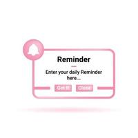 Reminder Notification Design Symbol For Digital Media vector