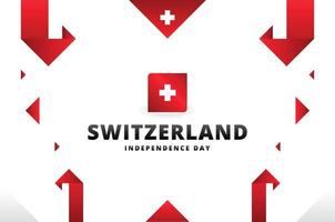 fondo de diseño del día de la independencia de suiza para el momento internacional vector