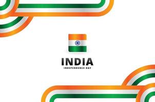 fondo de diseño del día de la independencia de india para el momento de saludo vector