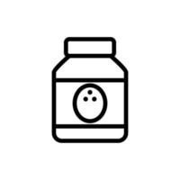 vector de icono de leche de coco. ilustración de símbolo de contorno aislado