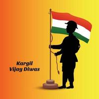 26 de julio kargil vijay diwas para el fondo del día de la victoria de kargil vector