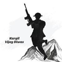 26 de julio kargil vijay diwas para el fondo del día de la victoria de kargil vector