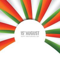 celebración abstracta del día de la independencia de india el 15 de agosto antecedentes vector